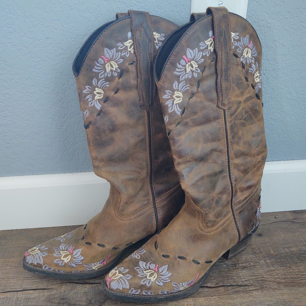 Laredo Floral Cowboy Boots size 8.5